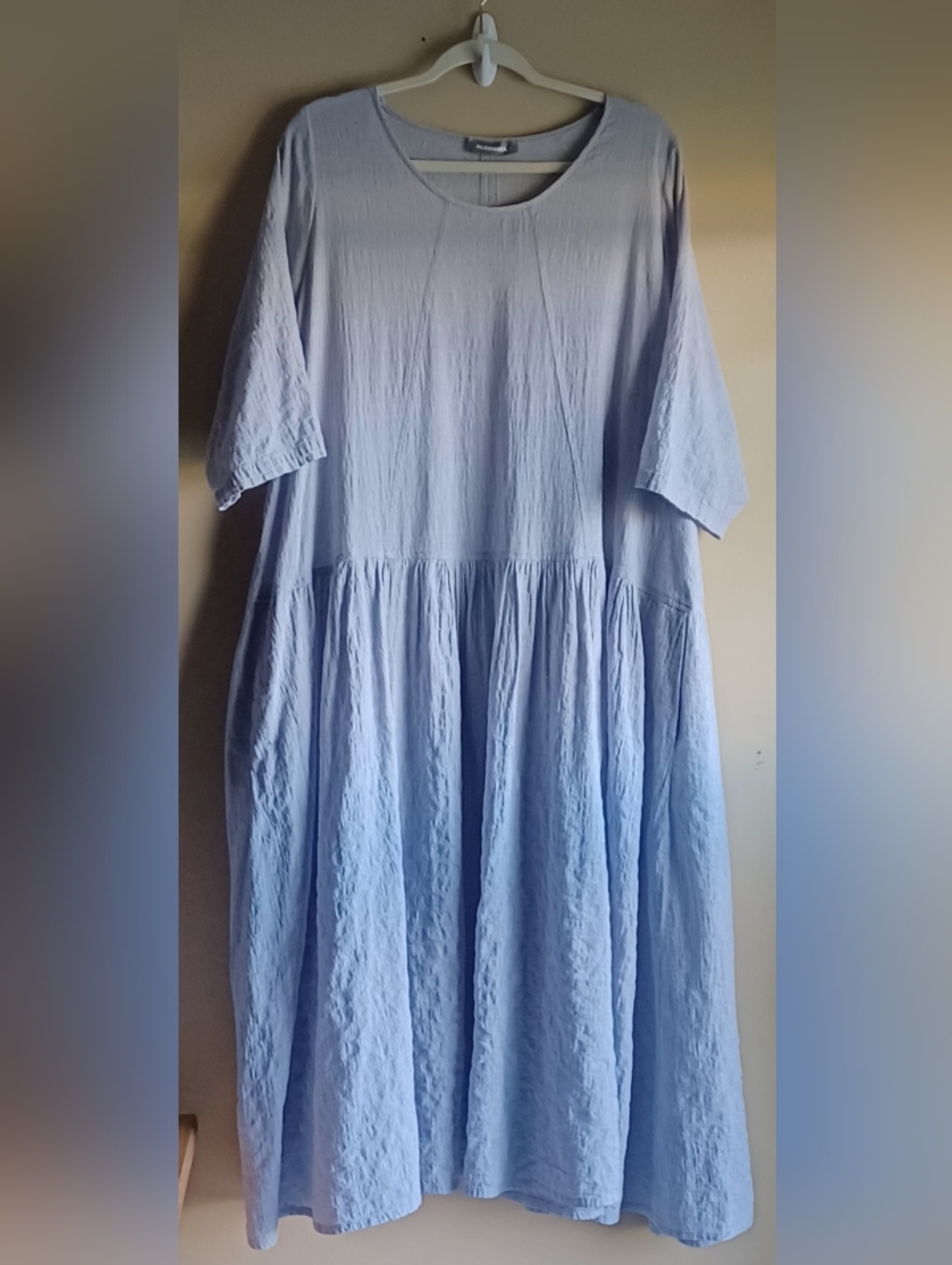 ALEMBIKA light Blue Midi Dress- Relaxed Fit Sz M